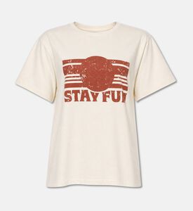 Ba and Sh Sunny Printed Short-sleeve T-shirt, Off-white, L, Packshot View