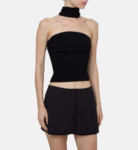 Knit Ribbed Regular-fit Tube Top