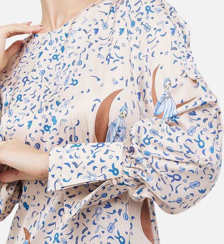 فستان رانا بييرو المطبوع