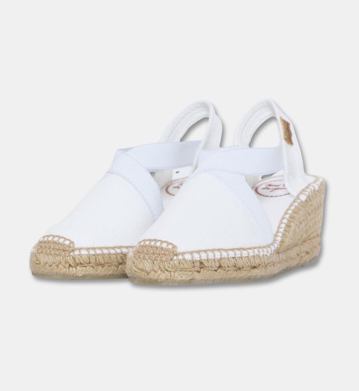 Toni Pons Ter Linen Mid-wedge Espadrille, White, Eu-40, Packshot View