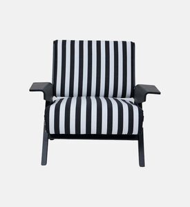 Sculpted Striped Angular Frame Armchair Sculpted Striped Angular Frame Armchair