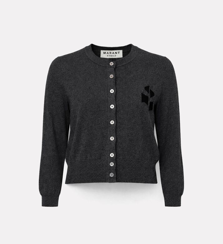 Isabel Marant Button-front Long-sleeve Cardigan, Packshot View