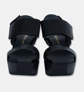 UN United Nude High Wedge Heel Sheep Cow Leather, Black, Eu-36, Packshot View