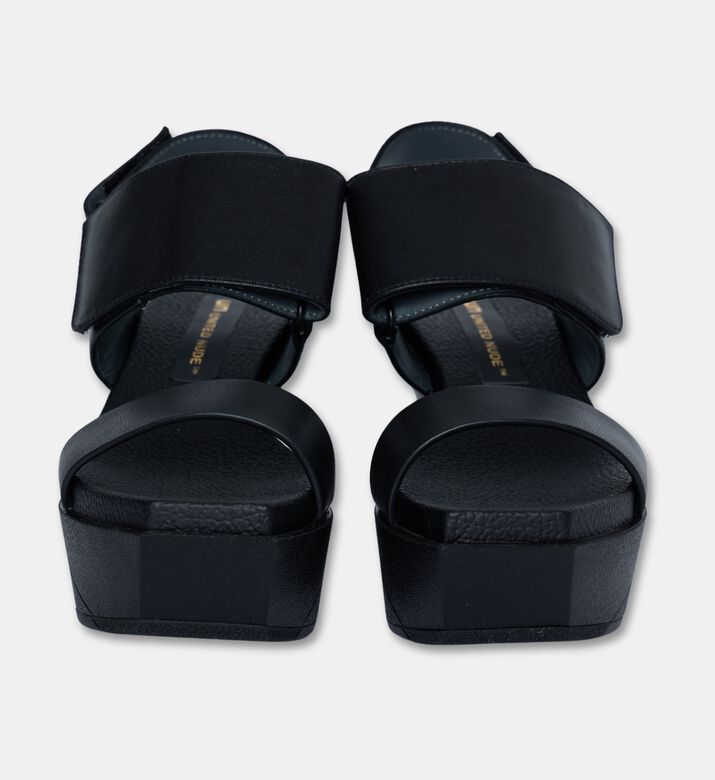 UN United Nude High Wedge Heel Sheep Cow Leather, Black, Eu-36, Packshot View