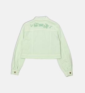 La Mia Bambina Floral Embroidered Long-sleeve Jacket, Packshot View