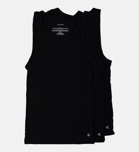 Calvin Klein Logo-embroidery 3-pack Tank Top, Black, L, Packshot View