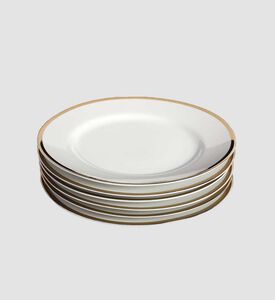 Gold-rimmed Dessert Plates 6-piece Set - 21 Cm Gold-rimmed Dessert Plates 6-piece Set - 21 Cm