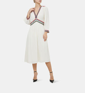 فستان تانيا ميدي بياقة V