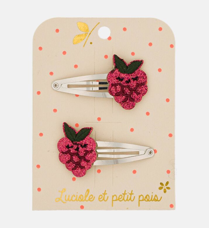 Luciole Et Petit Pois Berry Hair Clips Pair, Packshot View
