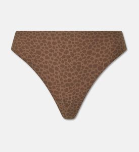 Chantelle Leopard-print High-leg Thong, Brown, Packshot View