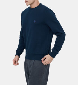 سويت شيرت قطن وصوف برقعة لوغو