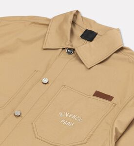 Givenchy Twill Utility Leather-details Overshirt, Packshot View
