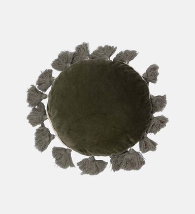 Homi Tassel Round Cotton Filled And Vaccumed Cushion