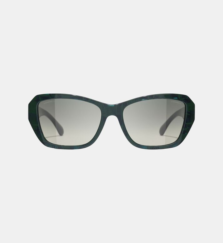 Acetate Geometric-shape Sunglasses