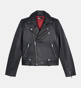 The Kooples Leather Zipped Biker Jacket, Packshot View The Kooples Leather Zipped Biker Jacket, Packshot View