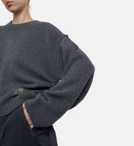 Ganni Oversized Side Tie Sweater, Model View