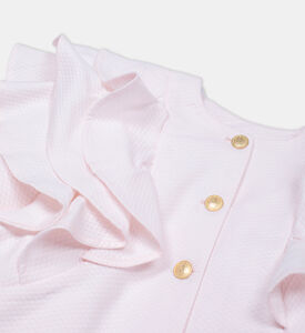 بلوزة بنمط وردة ساحرة للبنات الصغيرات