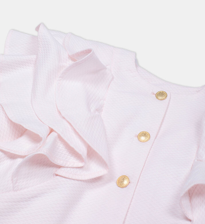 بلوزة بنمط وردة ساحرة للبنات الصغيرات