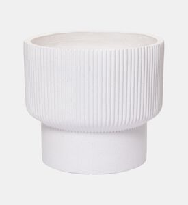Fiber Clay Ribbed Top Planter