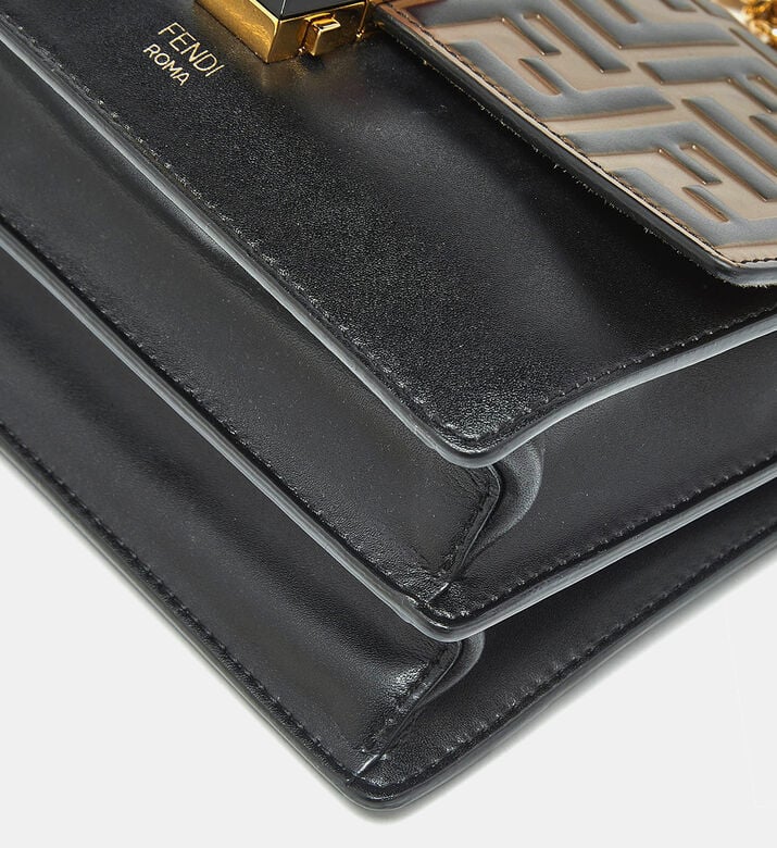 Fendi Preowned Fendi Black-brown Small Kan Shoulder Bag, Packshot View