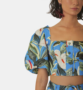 قميص أنثوريوم غاردن قصير قطن عضوي