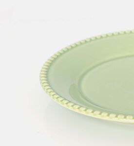 Easy Life Porcelain Painted Design Dinner Plate, Green, Packshot View