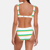 Cuct-out Stripped Swimsuit