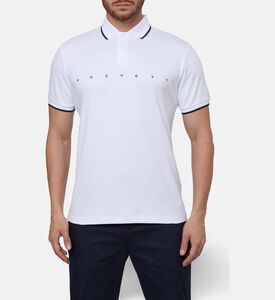 Hackett London Button Placket Regular-fit Polo, White, Xl, Model View