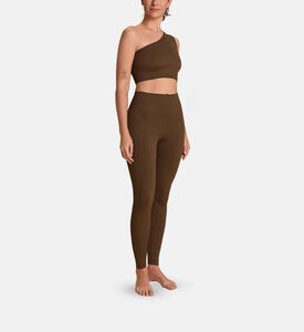 LIVE! Seamless Ribbed High-waist Leggings, Brown, Xs, Model View