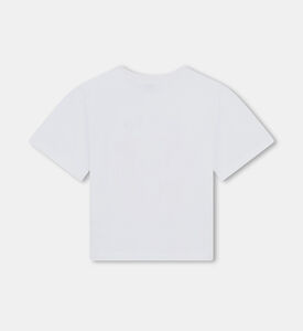 تيشيرت بطبعة لوغو كبير الحجم أمامي