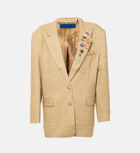 Mes Demoiselles Plaid Single-breasted Blazer, Packshot View