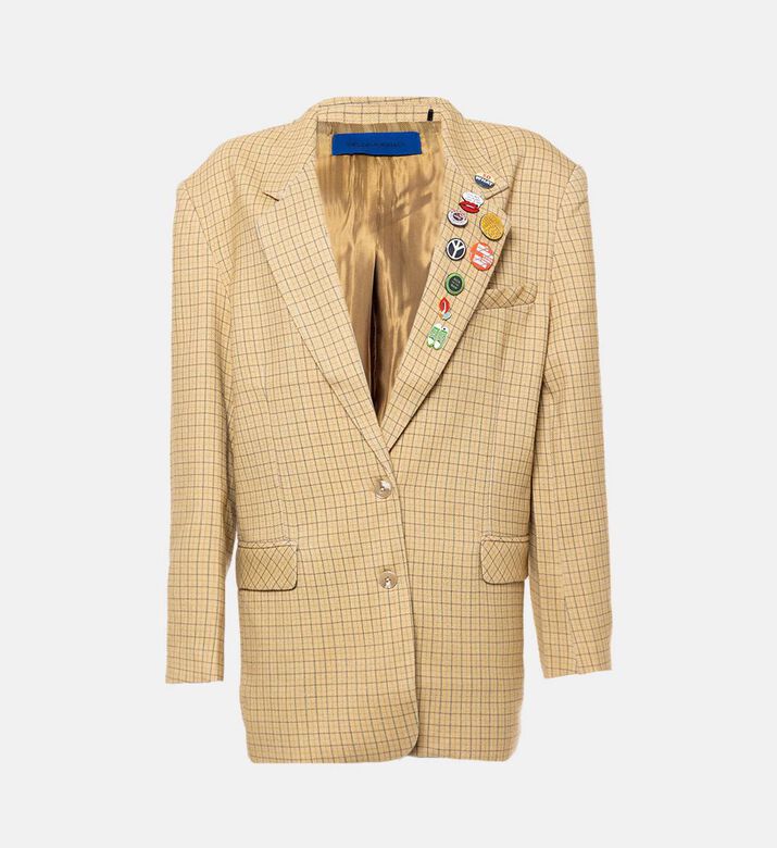 Mes Demoiselles Plaid Single-breasted Blazer, Packshot View