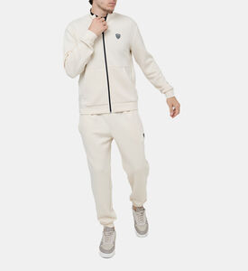 بدلة رياضية بياقة عالية برقعة لوغو