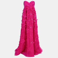Flower-applique Maxi Gown