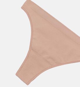 Elasticated Waist Ribbed Thong