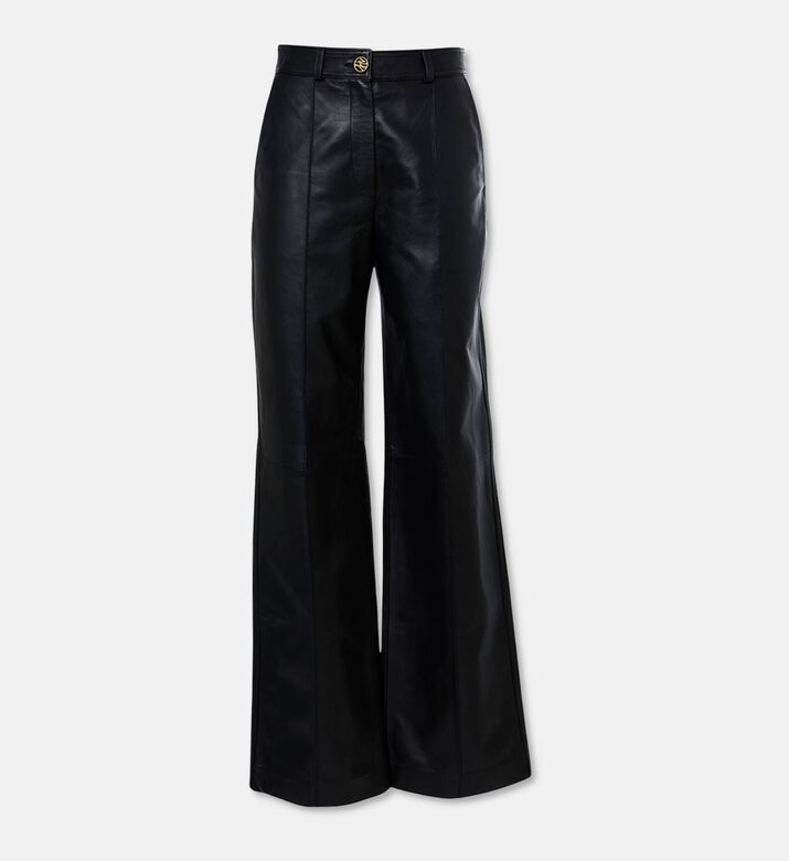Karl Lagerfeld Tonal Paneling Logo Button Trousers, Packshot View