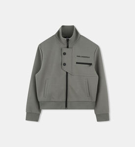 جاكيت بجيب بغطاء قلاب غير متماثل