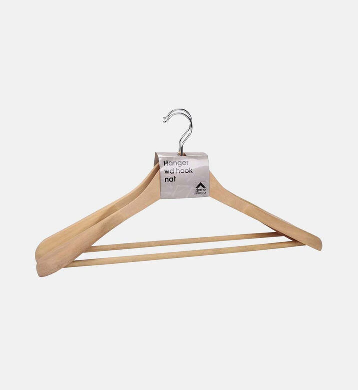 Wooden Coat Hanger 2-pieces Set - 45 X 5.8 X 23 Cm