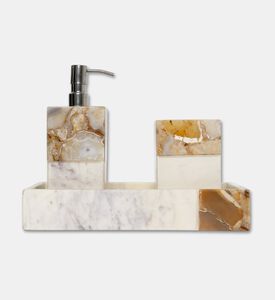 Home Deco and More Tiffany Marble 4-piece Bathset, Packshot View