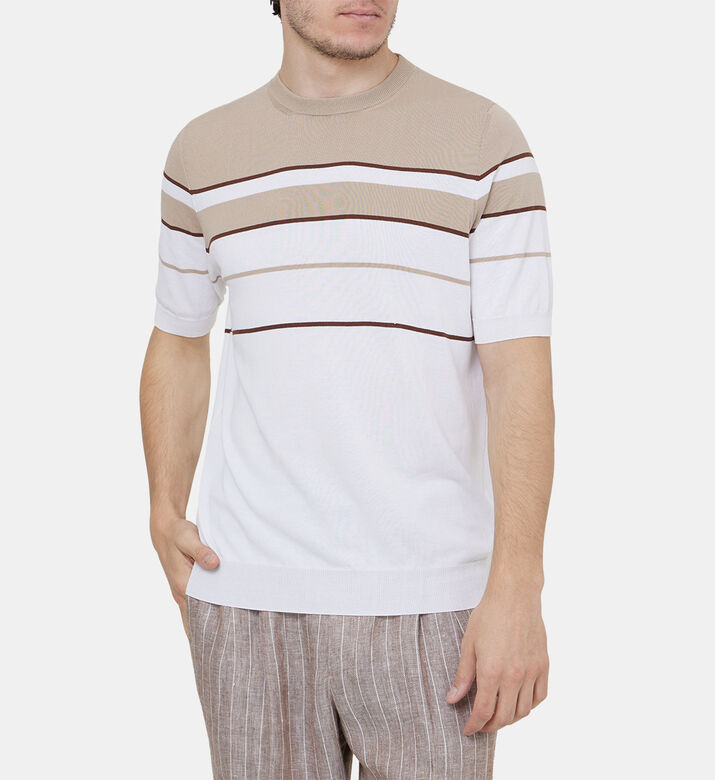 Pure Cotton Crepe Yarn T-shirt