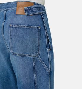 Banded Waist Flared Denim Pants Banded Waist Flared Denim Pants