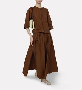 Forte-Forte Cotton Poplin Openwork-detail Shirt, Model View