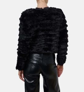 Alice and Olivia Faux Fur Long-sleeve Jacket, Model View