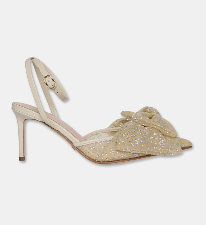 Atana Glitter Mesh Bow Pumps, Packshot View