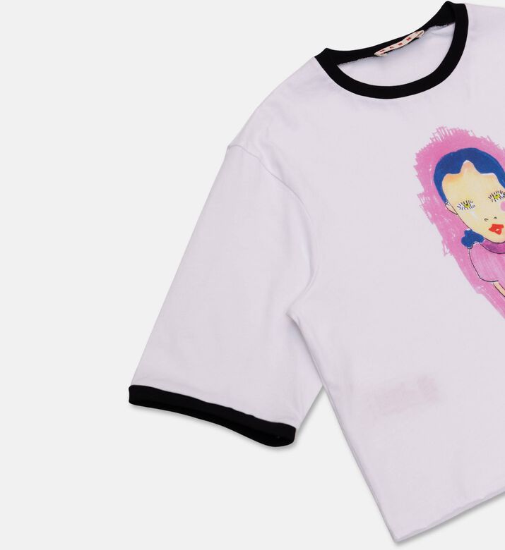 Marni Character-print Contrast Ribbing T-shirt, Packshot View