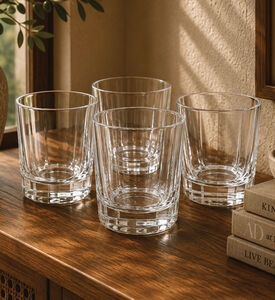 Home Deco and More Clear Stripes Tumbler, Clear, Packshot View