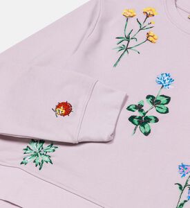 Embroidered Floral Long-sleeve Sweatshirt