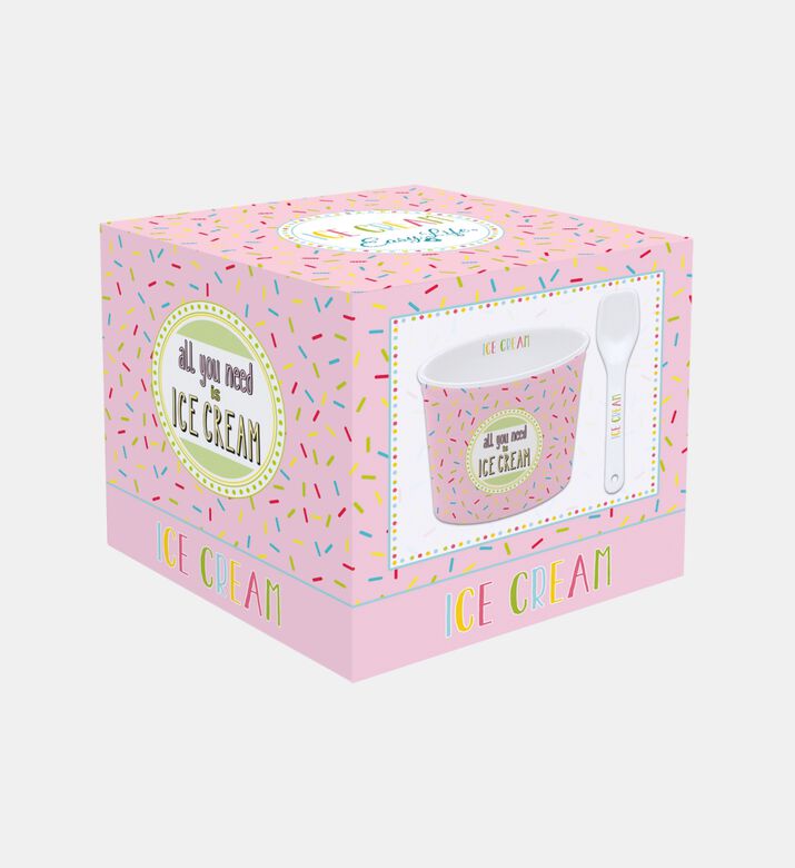 Graphic Porcelain Ice Cream Bowl