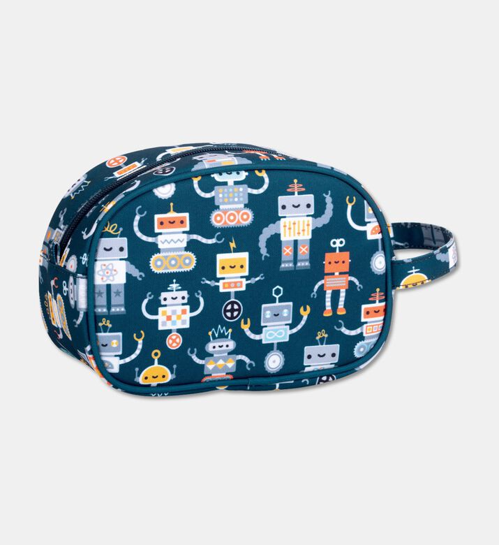 A Little Lovely Company Toiletry Bag - Robots, Packshot View