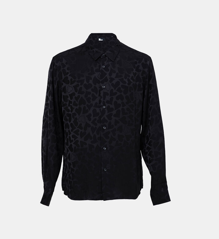 قميص جاكار بطبعة قلوب